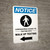Notice: Coronavirus Testing Site Walk Up Testing Left with Icon Portrait - Wall Sign