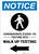 Notice: Coronavirus Testing Site Walk Up Testing Left with Icon Portrait - Wall Sign