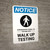 Notice: Coronavirus Walk Up Testing with Icon Portrait - Wall Sign