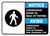 Notice: Coronavirus Walk Up Testing Bilingual Spanish with Icon Landscape - Wall Sign