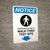 Notice: Coronavirus Walk-Thru Test Site Down with Icon Portrait - Wall Sign