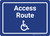 ADA Access Route with Icon Landscape - Wall Sign