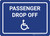 Passenger Drop Off with ADA Symbol Landscape - Wall Sign