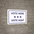 Vote Here Bilingual Spanish with Stars Landscape - Wall Sign