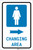 Womens Changing Area Right Arrow with Icon Portrait v2 - Label