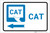 CAT Left Arrow with Icon Landscape - Label