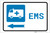 Emergency Left Arrow with First Aid Symbol Landscape - Label