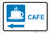 Cafe Left Arrow with Icon Landscape - Label
