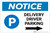 Notice: Delivery Driver Parking Right Arrow with Icon Landscape - Label