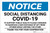 Notice: Social Distancing COVID-19 To Support Public Health Maintain Safe Distance Landscape - Label