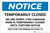 Notice: Temporarily Closed - Caravan Park Closed Until Further Notice Landscape - Label