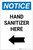 Notice: Hand Sanitizer Here Left Arrow Portrait - Label
