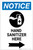 Notice: Hand Sanitizer Here Right Arrow with Icon Portrait - Label