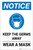 Notice: Keep the Germs Away - Wear a Mask with Icon Portrait - Label