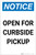 Notice: Open for Curbside Pickup Portrait - Label