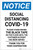 Notice: Social Distancing COVID-19 Please Stand Behind Black Tape Portrait - Label