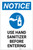 Notice: Please Use Provided Sanitizer Before Entering with Icon Portrait - Label