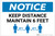 Notice: Keep a Safe Distance with Icon Landscape - Label