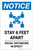 Notice: Stay 6 Feet Apart with Icon Portrait - Label