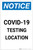 Notice: COVID-19 Testing Location Portrait - Label