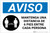 Notice: Please Maintain A Distance Of 6 Feet Spanish with Icon Landscape - Label