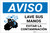 Notice: Wash Your Hands Avoid Contamination Spanish With Icon Landscape - Label