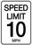 Speed Limit 10 MPH Wall Sign