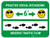 Practice Distancing Observe Flow with Sunglass Emoji - Green - Floor Sign