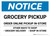 Notice: Grocery Pickup Order Online Pickup In Store Landscape - Wall Sign