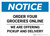 Notice: Order Your Groceries Online Landscape - Wall Sign