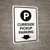 Curbside Pickup Parking Down Arrow with Icon Portrait - Wall Sign