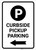Curbside Pickup Parking Left Arrow with Icon Portrait - Wall Sign