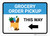 Grocery Order Pickup Left Arrow with Icon Landscape - Wall Sign
