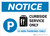 Notice: Curbside Service Only 10 Minute Parking with Icon Landscape - Wall Sign