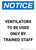 Notice: Ventilators Only To Be Used By Trained Staff Portrait - Wall Sign
