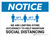 Notice: We Are Limiting Store Occupancy with Icon Landscape - Wall Sign