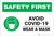Safety First: Avoid COVID-19 Wear a Mask with Icon Landscape - Label