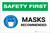 Safety First: Masks Recommended with Icon Landscape - Label