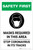 Safety First: Masks Required In This Area Stop Coronavirus with Icon Portrait - Label