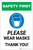 Safety First: Please Wear Masks - Thank You with Icon Portrait - Label