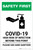 Safety First: COVID-19 High Risk Of Infection - Please Use Hand Sanitizer with Icon Portrait - Label