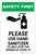 Safety First: Please Use Hand Sanitizer - Stop COVID-19 with Icon Portrait - Label