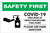 Safety First: COVID-19 High Risk Of Infection - Please Use Hand Sanitizer with Icon Landscape - Label