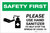Safety First: Please Use Hand Sanitizer - Stop COVID-19 with Icon Landscape - Label