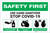 Safety First: Use Hand Sanitizer with 3-Step Icon Instructions Landscape - Label