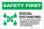 Safety First: Social Distancing 6ft of Space from Others with Icon Landscape - Label