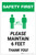 Safety First: Please Maintain 6 Feet with Icon Portrait - Label