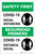 Safety First: COVID-19 Social Distancing Bilingual Spanish with Icon Portrait - Label