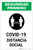 Safety First: COVID-19 Social Distancing Spanish with Icon Portrait - Label