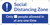Social Distancing - 6ft One Customer At A Time with Icon Blue - Banner